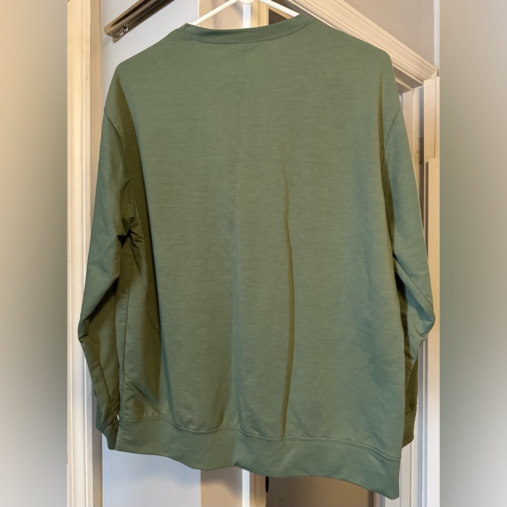 Green Long Sleeve Top with Santa Print - Picture 2 of 3